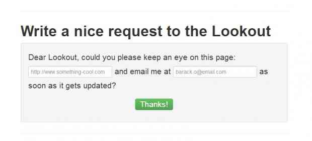 Surveiller les mises à jour d'une page web avec Lookout